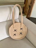 Minimalist Straw Woven Shoulder Bag - DippedShop Wholesale - #4899