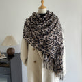 Leopard Print Tassel Scarf - DippedShop Wholesale - #8147