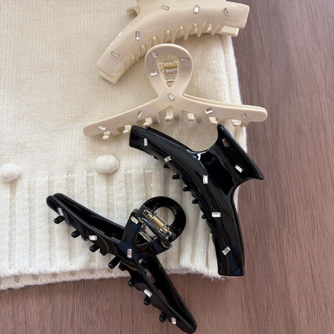 Large Rhinestone Acetate Hair Claw - DippedShop Wholesale - #4707