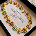 Chic Rhinestone Geometry Shape Choker Necklace 6W6JNC923