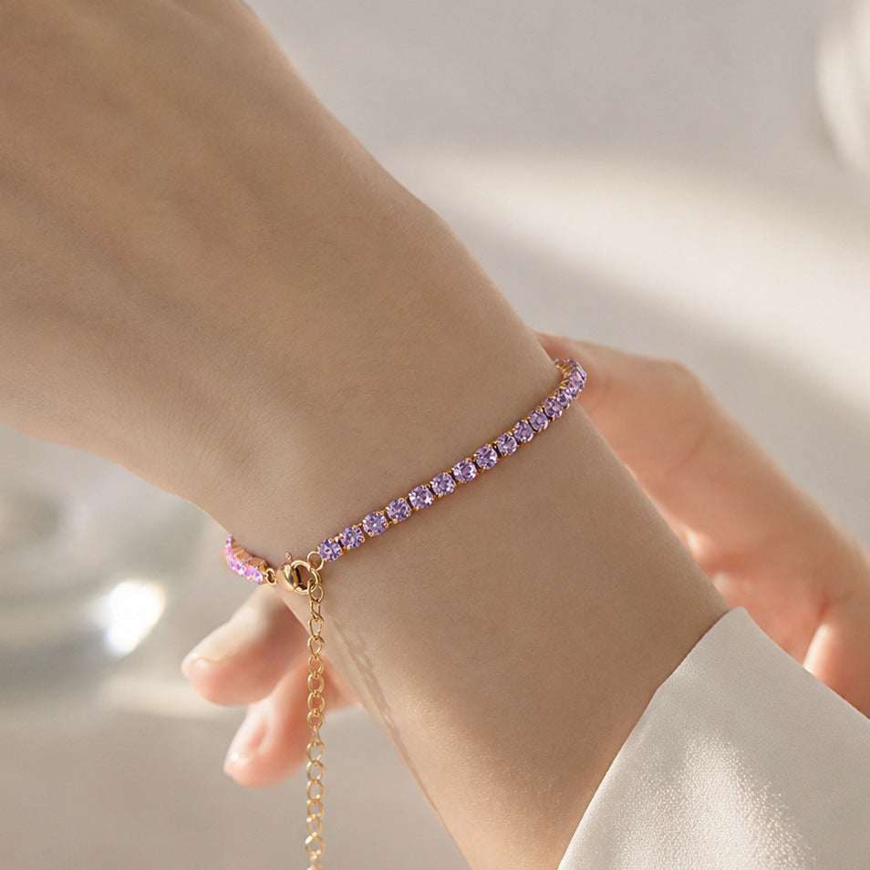 Fashion Colorful Cubic Zirconia Adjustable Bracelet 6W6JBR465