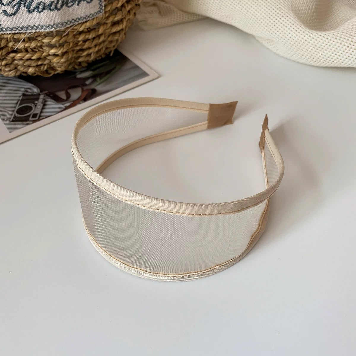 Elegant Wide Sheer Mesh Headband 6W6HBD271