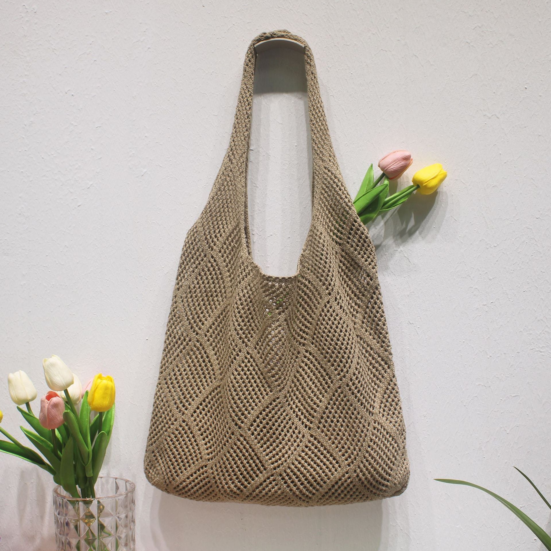 Slouchy Hollow Out Large Capacity Tote Bag 6W10BBG1782