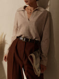 Lapel V-Neck Sweater - DippedShop Wholesale - #6915