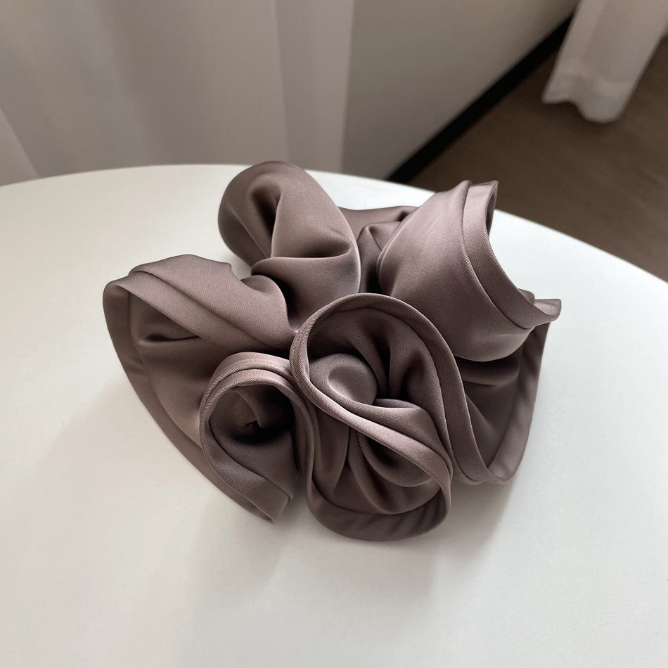 Elegant Solid Color Ruffled Hair Scrunchies 6W6HSR326