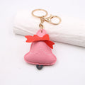 Cute 3D Leather Bell Keychain Bag Charm 6W10BBC704
