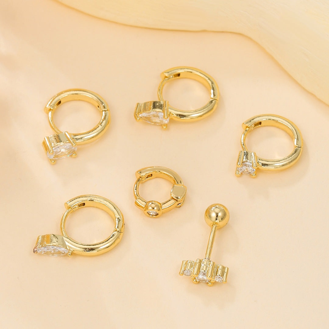 Elegant Gold Plated Rhinestone - DippedShop Wholesale - #9283