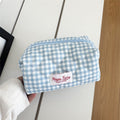 Cute Plaid Pattern Quilted Shell Makeup Bag MK2BW6S10BOB106