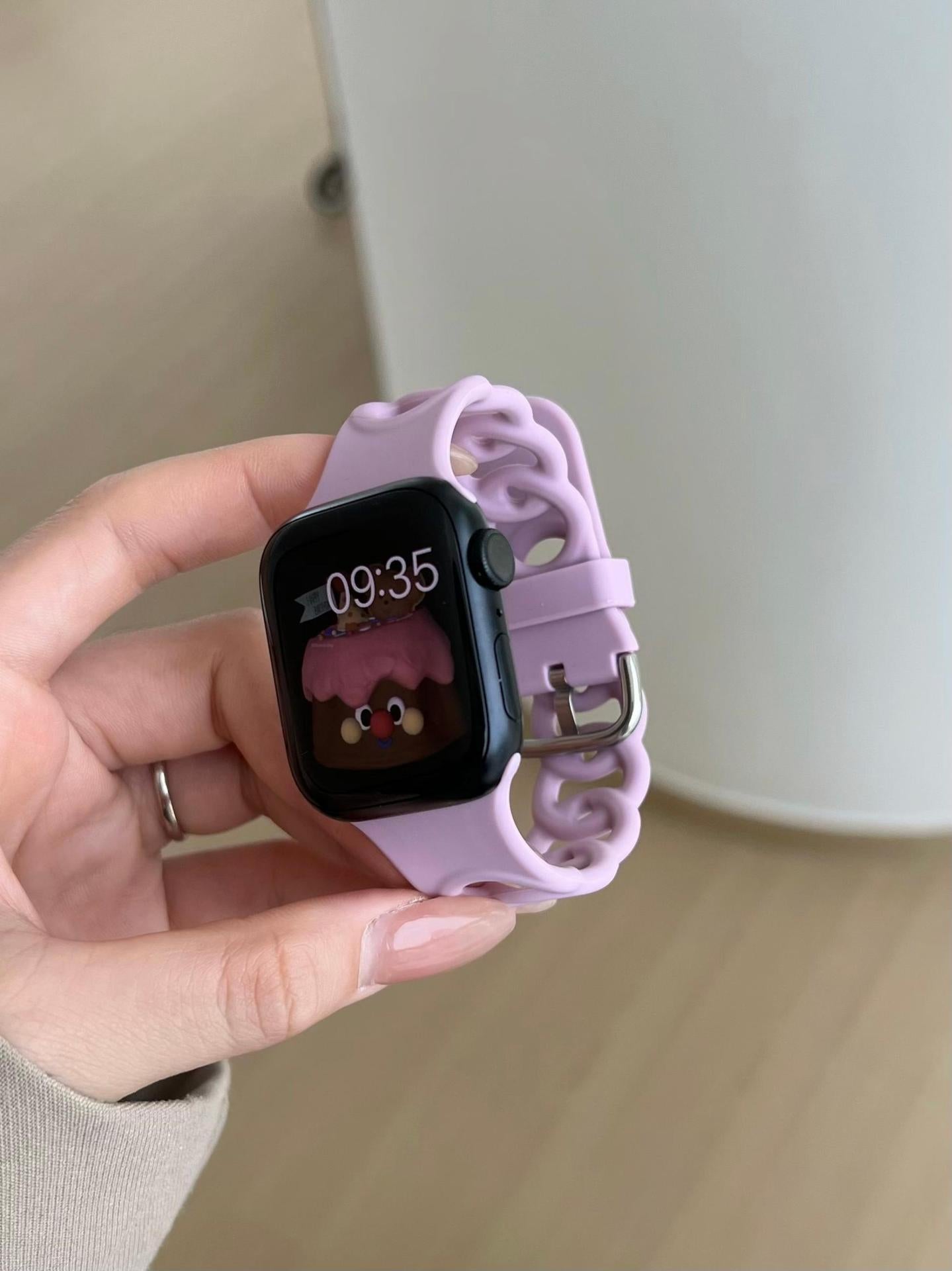 Creative Solid Color Donut Silicone Watch Band 6W6JWA150