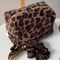 Vintage Plush Leopard Portable Cosmetic Bag 6S5CO108