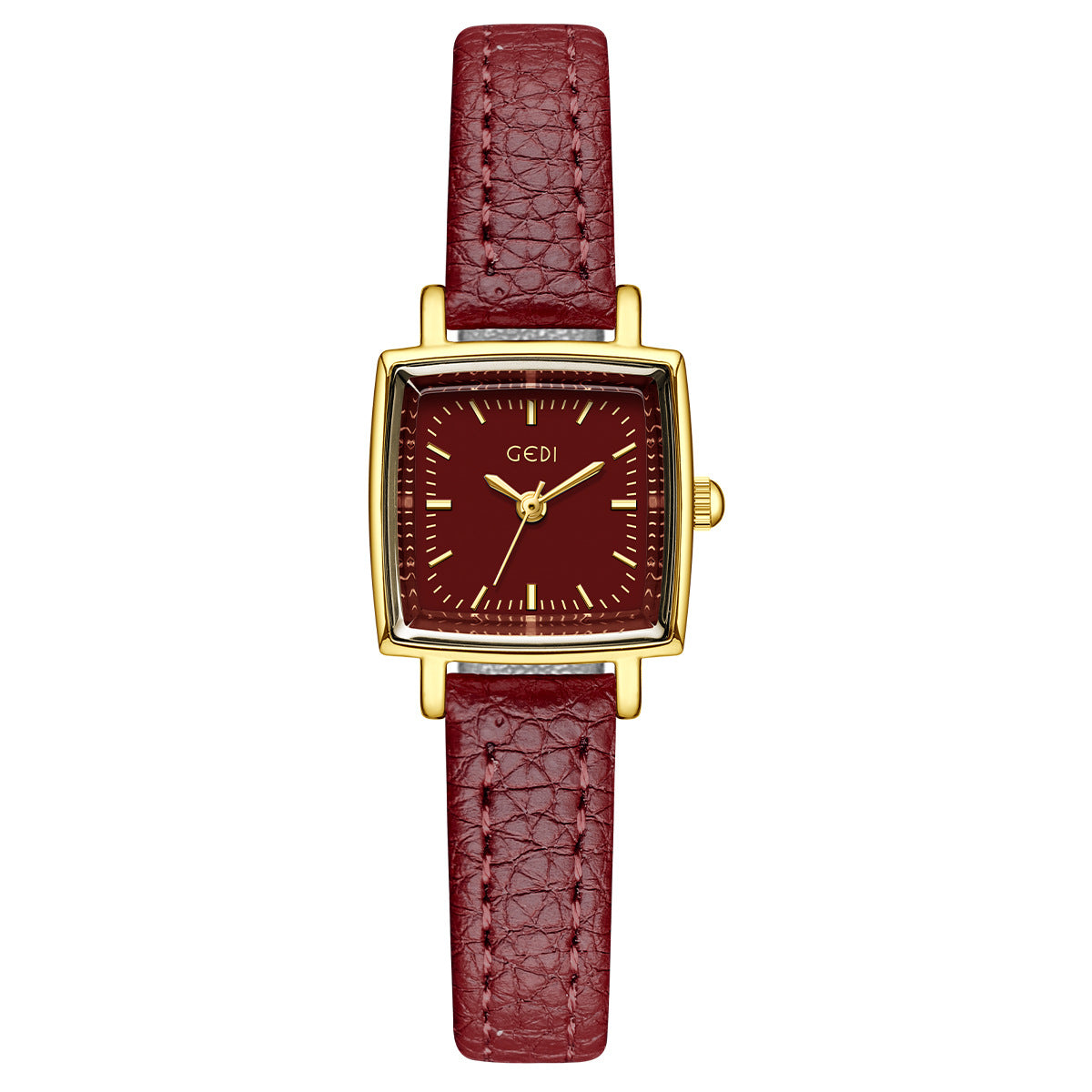 Vintage Square Dial Quartz Leather Strap Watch MK2SSAS6W6JWA03