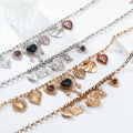 Vintage Gold Plated Heart Tassel Pendant Necklace 6W6JNC627