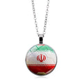 Stylish Country Flag Football Shape Pendant Necklace 8ZA6JNC279T