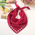 Trendy Studded Hollow Out Triangle Bandana Headscarf MK2BK6W6HHS15