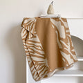 Reversible Jacquard Tassel Scarf - DippedShop Wholesale - #1763