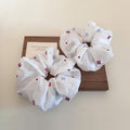 Elegant Floral Embroidery Ruffled Elastic Hair Scrunchie MK2BW6W6HSR76