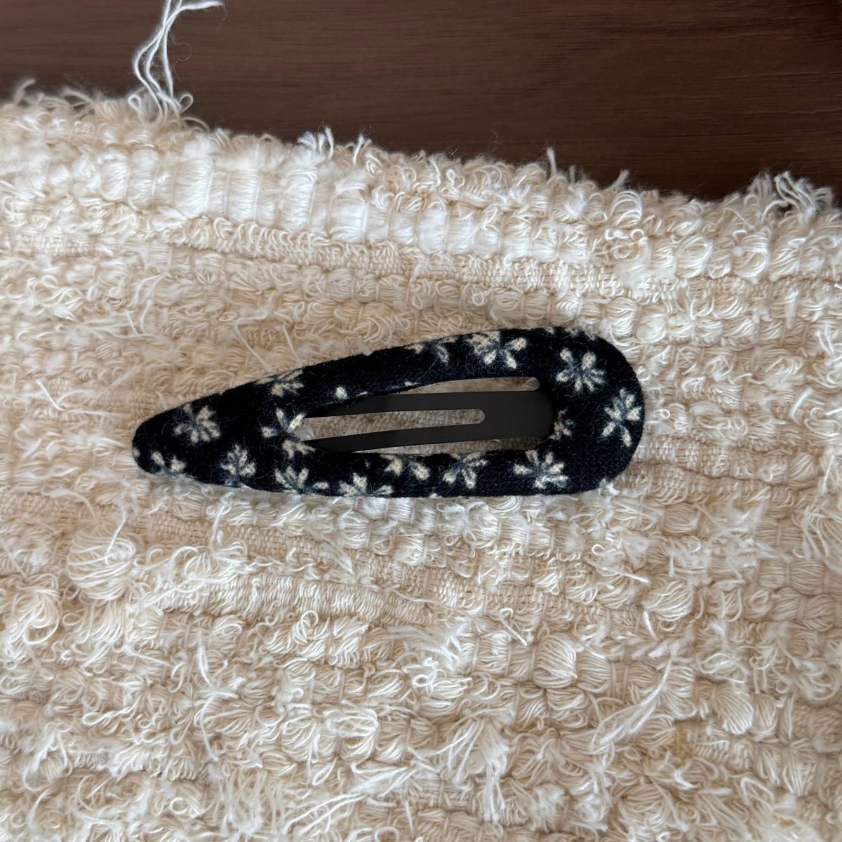 Elegant Floral Print Oval No Crease Hair Clip 6W6HCP1628