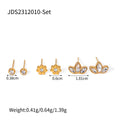 Gold Plated Rhinestone Hoops - DippedShop Wholesale - #2883