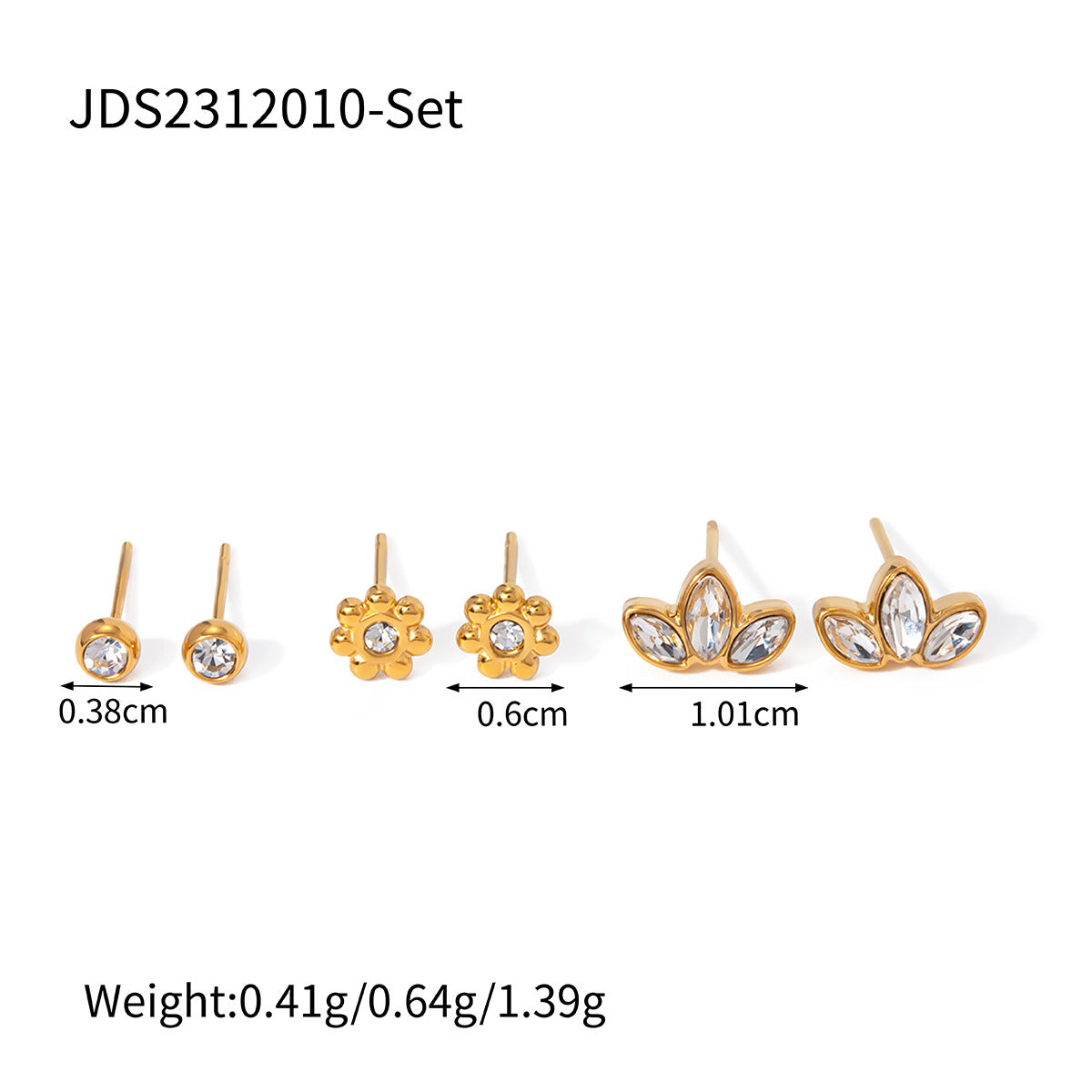 Gold Plated Rhinestone Hoops - DippedShop Wholesale - #2883