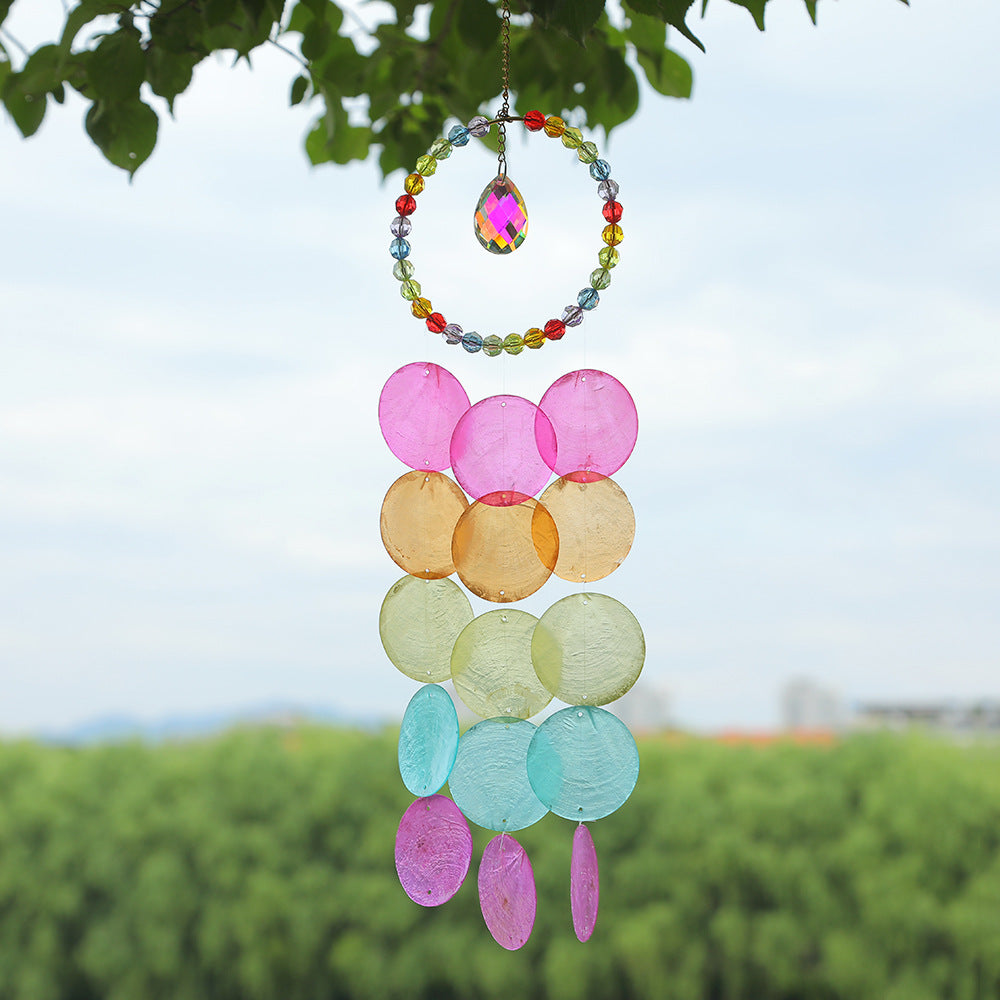 2+Colorful Beaded Shell Suncatcher Hangings DPH1915