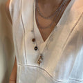 Trendy Seashell Pendant Multi-Layered Chain Necklace 6W6JNC1062