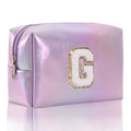 Simple Initial Letter Embroidered Portable Makeup Bag 6S10BOB1037