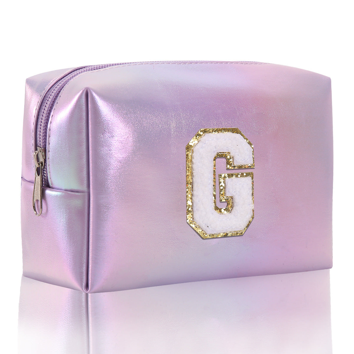 Simple Initial Letter Embroidered Portable Makeup Bag 6S10BOB1037