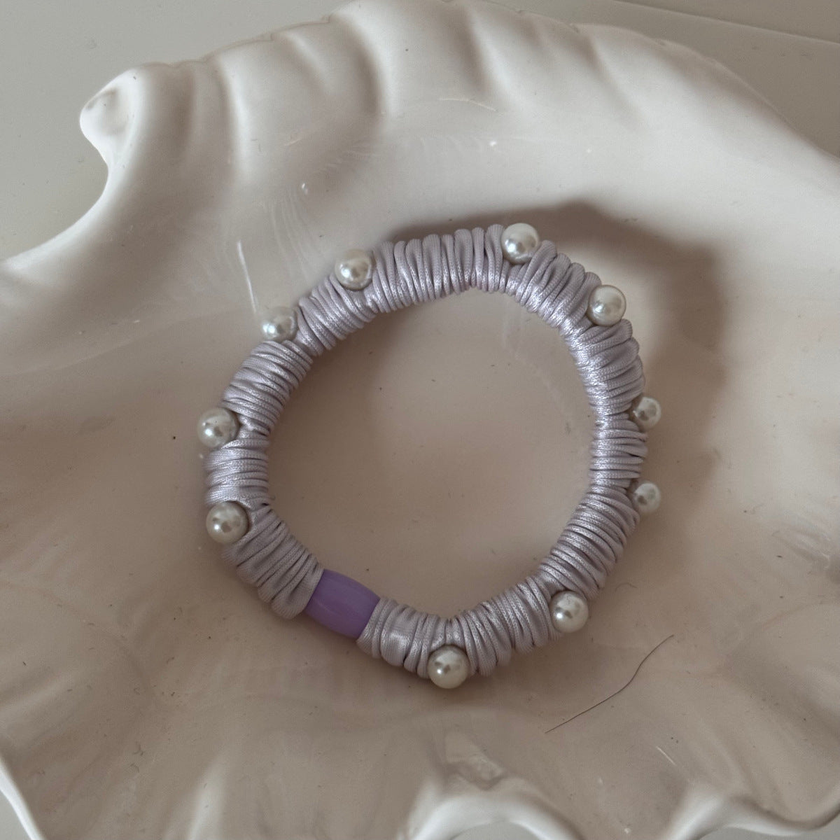 Stylish Pearl Stain High Elastic Scrunchies 6W6HSR513