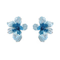 Color Block Flower Stud Earrings - DippedShop Wholesale - #8755