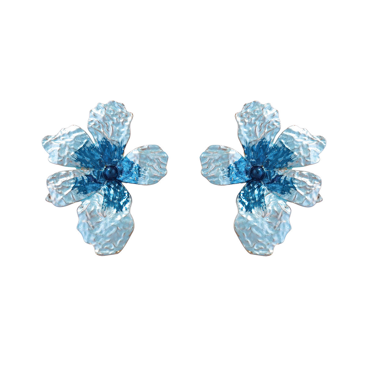 Color Block Flower Stud Earrings - DippedShop Wholesale - #8755