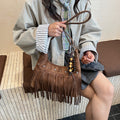 Boho Fringe Hobo Large Capacity Shoulder Bag 6W10BBG2351
