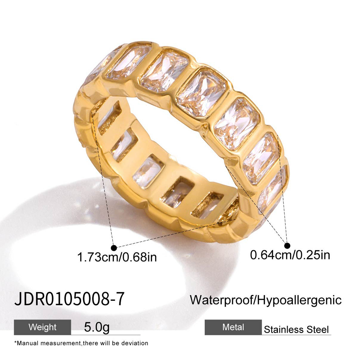 Heart Zirconia Layered Ring - DippedShop Wholesale - #8147
