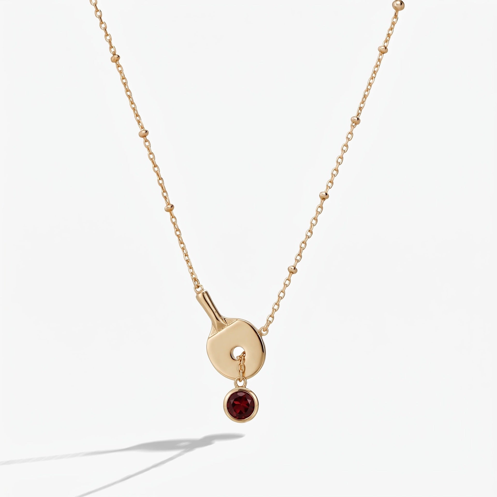 Sporty Style Cubic Zirconia Ball Pendnat Necklace 6W6JNC410L