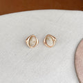 Chunky Gold Plated Acrylic Stud Earring 6W6JER560
