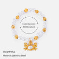 Elegant Pearl Shell Charm Beaded Chain Bracelet 6W6JBR523