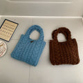 Cute Handmade Cable Knit Mini Handbag 6W10BBG2375