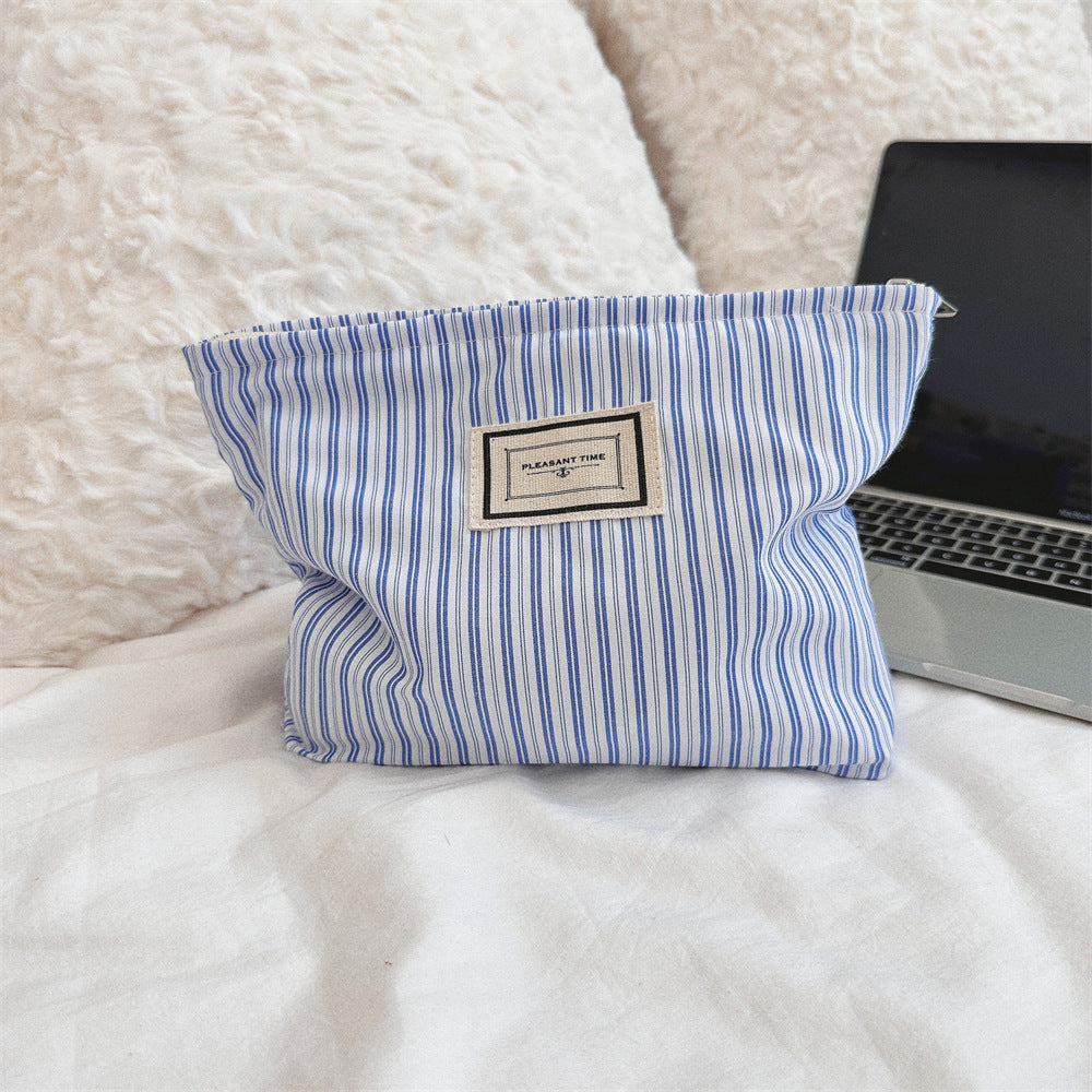 Striped Color Block Portable  Make Up Bag DP25A568