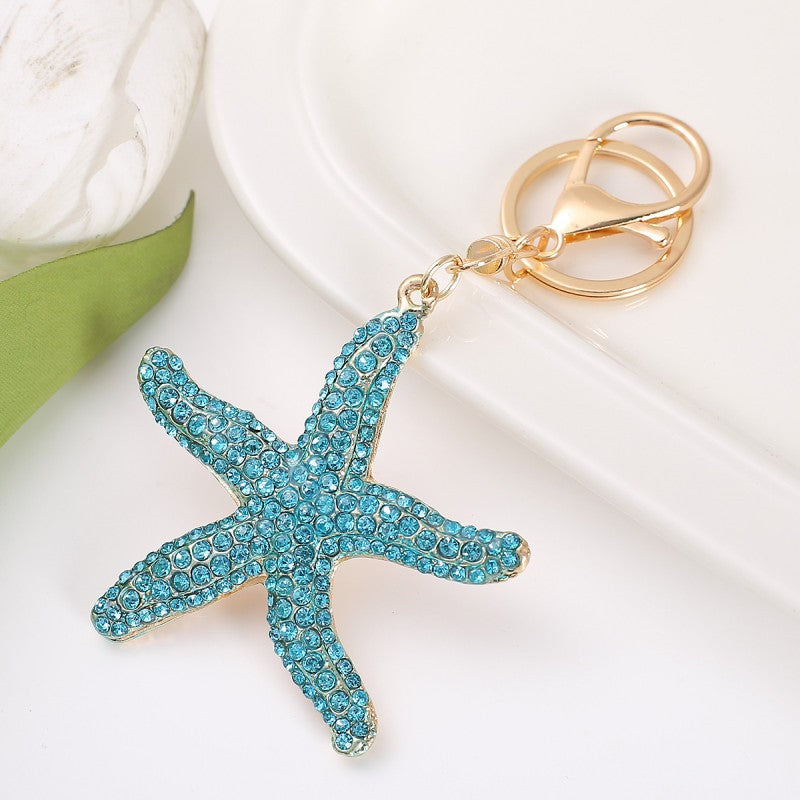 Funny Rhinestones Dolphin Pendant Keychain Bag Charm 6W10BBC632