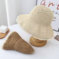Elegant Lace Straw Bucket Hat - DippedShop Wholesale - #0979