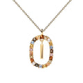 Colorful CZ Letter Pendant - DippedShop Wholesale - #2995