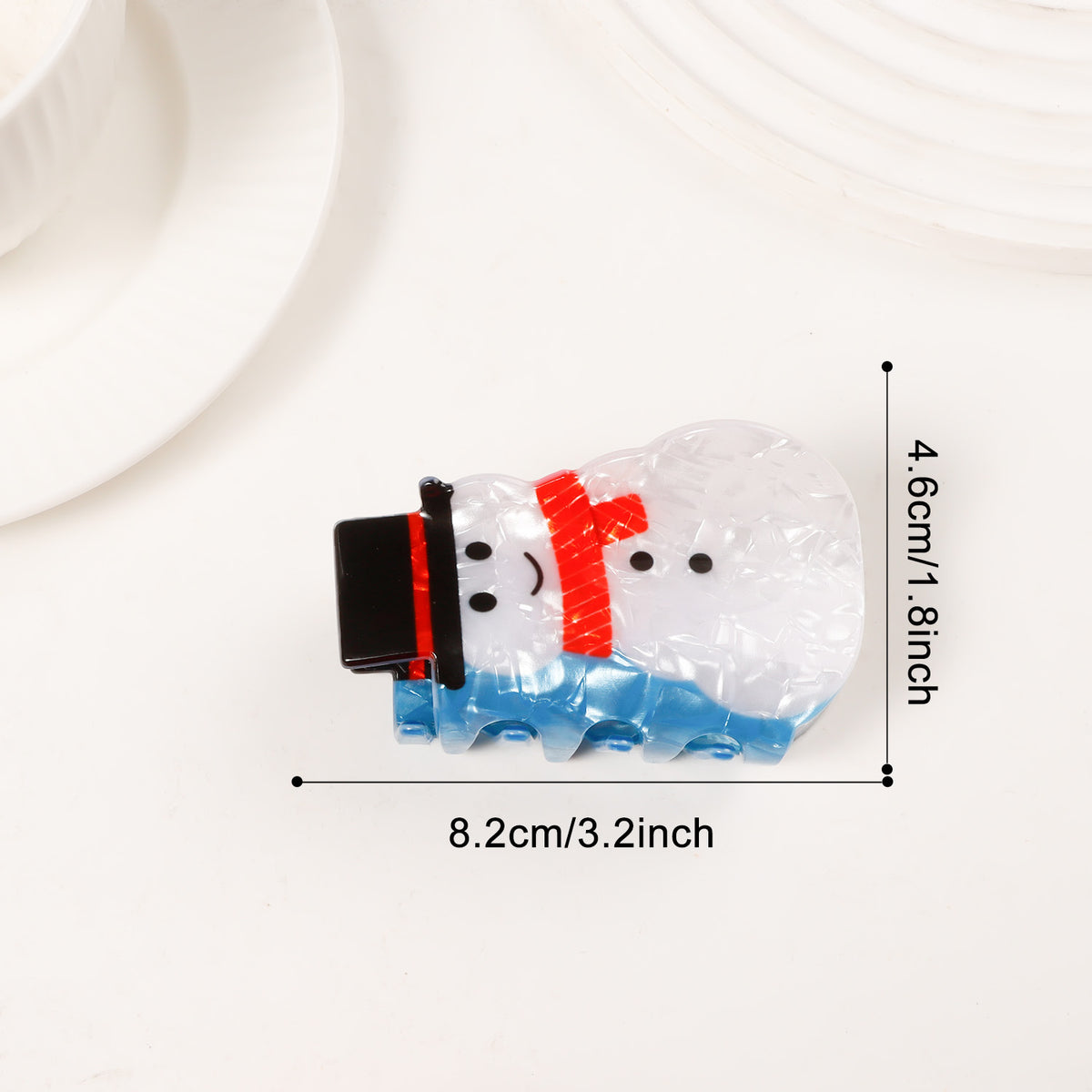 Cute Cartoon Christmas Gingerbread Hair Claw 6W6HCP1614