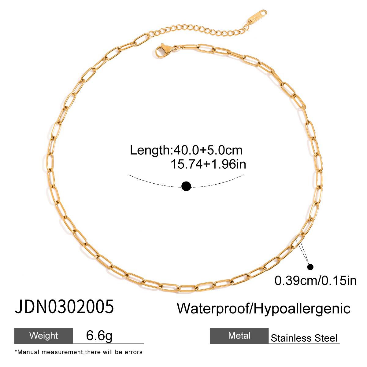 Trendy Cubic Zirconia Paperclip Chain Necklace 6W6JNC425