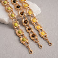 Vintage Gold Plated Rhinestones Chain Bracelets 6W6JBR631