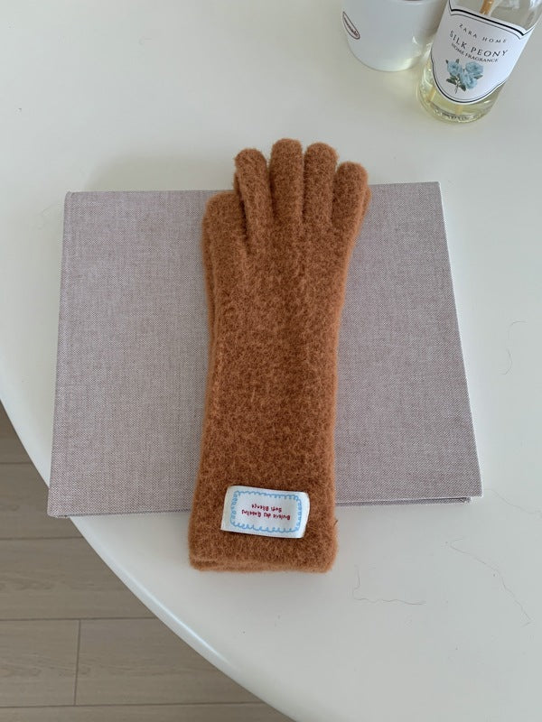 Fuzzy Plush Long Gloves - DippedShop Wholesale - #7155