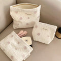 Elegant Rose Embroidery Large Capacity Cosmetic Bag MK2BW6W10BOB408