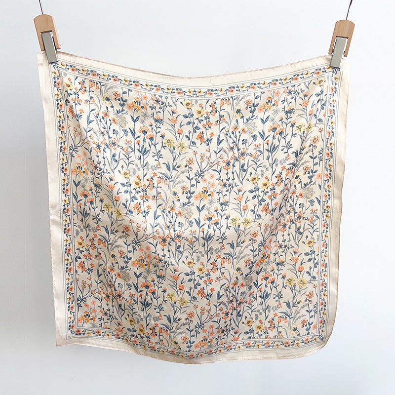 Fresh Floral Print Headscarf Square Scarf MK2BW6W6NSI07