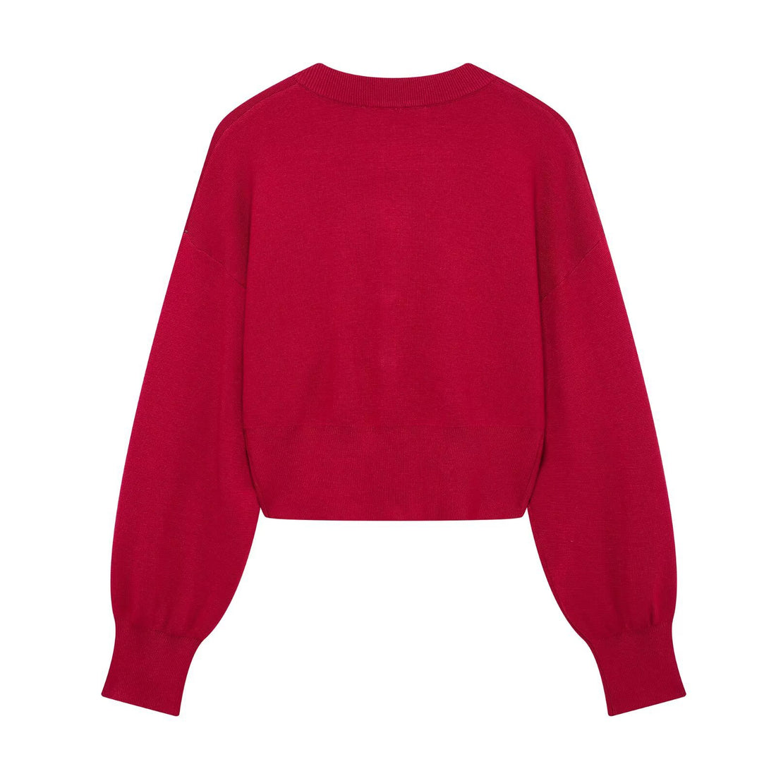Casual Solid Color Round Neck Knitted Cardigan DP25E542