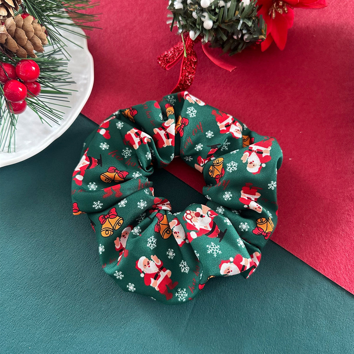 Christmas Tree Hair Scrunchies - DippedShop Wholesale - #9043