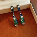 Vintage Cubic Zirconia Teardrop Dangle Earrings 6W6JER706