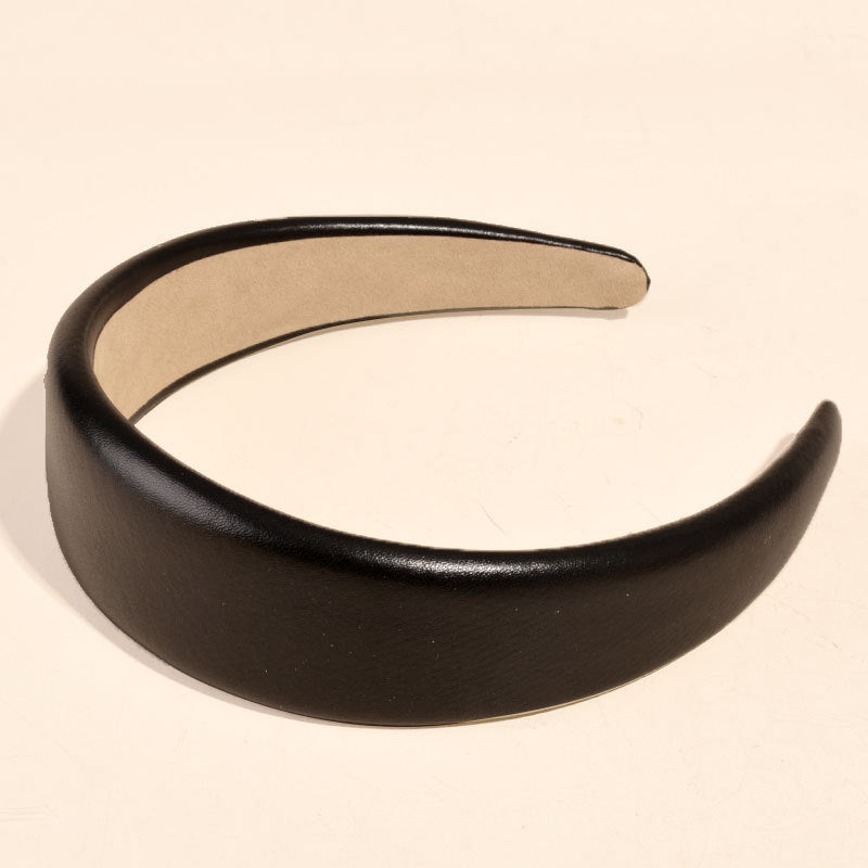 Minimalist Solid Color Rivet PU Leather Headband MK2PIM6W6HBD76